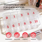 Side profile of Beauticom durable plastic nail art storage case