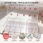Beauticom organizer box showing red number labels 0 to 10