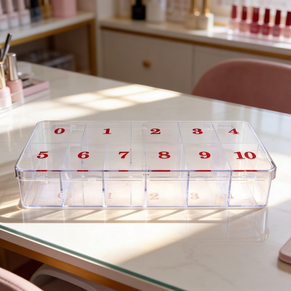Beauticom organizer used for storing craft beads and charms