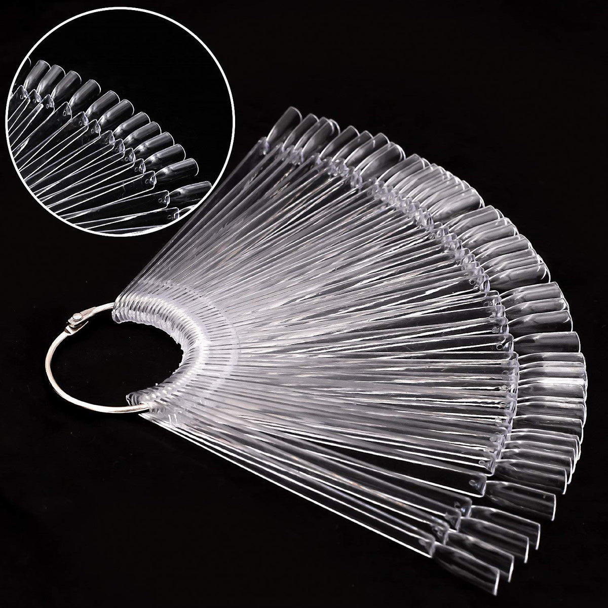 Full set of 150 clear nail polish color display sticks