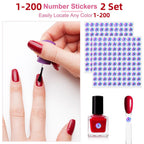 Professional nail art practice tips with number stickers