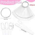 200 count clear nail color display kit