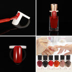 Professional nail salon counter display with organized Portown color rings