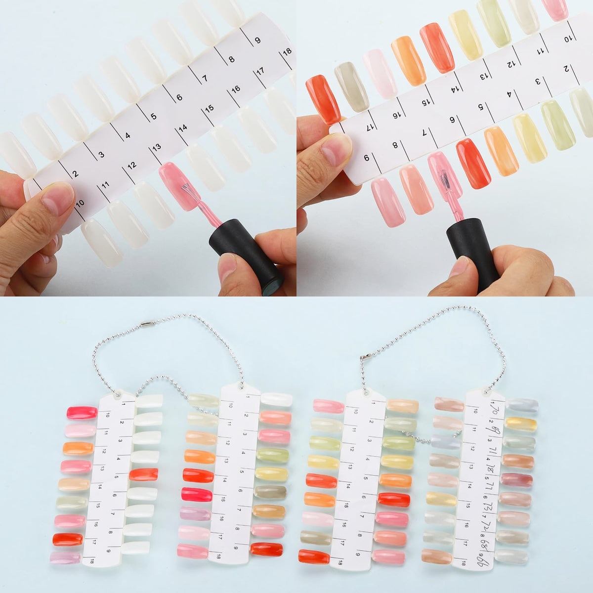 Professional nail art practice palette swatches