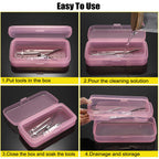 Side profile of Juxyes portable nail accessory storage box