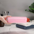 Transparent plastic sterilizing box for nail drill bits and tweezers