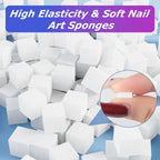 White mini sponges for gradient ombre nail art