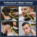 Premium gold rechargeable hair clipper set showcasing the complete personal care kit contents