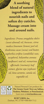 Burt's Bees USA imported fingernail and toenail repair salve twin pack on a clean background highlighting product sizing.
