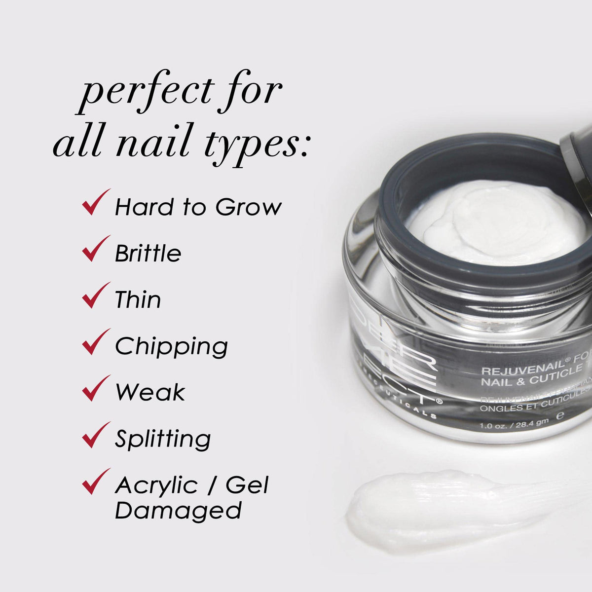 Dermelect Rejuvenail applied to cuticles for repair