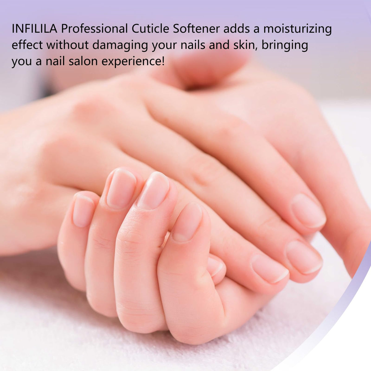 Instructions for using Nxj Infilila cuticle softener on nails
