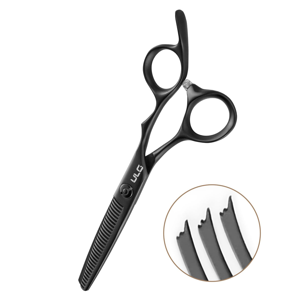 ULG hair cutting and thinning shears package contents emphasizing authentic professional styling tools