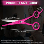 Rampage Surgical professional hairdressing shears side angle view highlighting the ergonomic handle design.