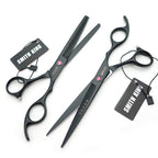 Premium 6CR stainless steel hair thinning shears close up