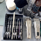 Tujuna professional workstation shears holder rack with an open configuration for easy access
