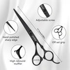 EOWLEN thinning scissors displaying the texturizing teeth for hair blending and volume reduction.