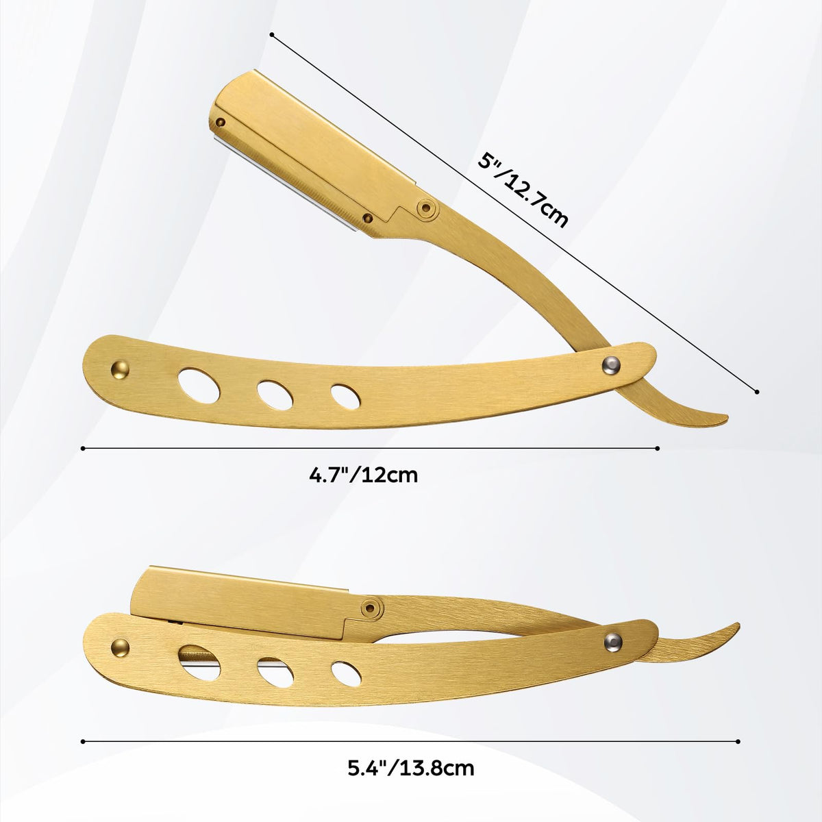 Wenshall premium multifunctional salon shears showcasing the sleek black and gold design details.