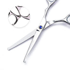 Lplpgg Japanese stainless steel thinning shears and straight hair cutting scissors close up