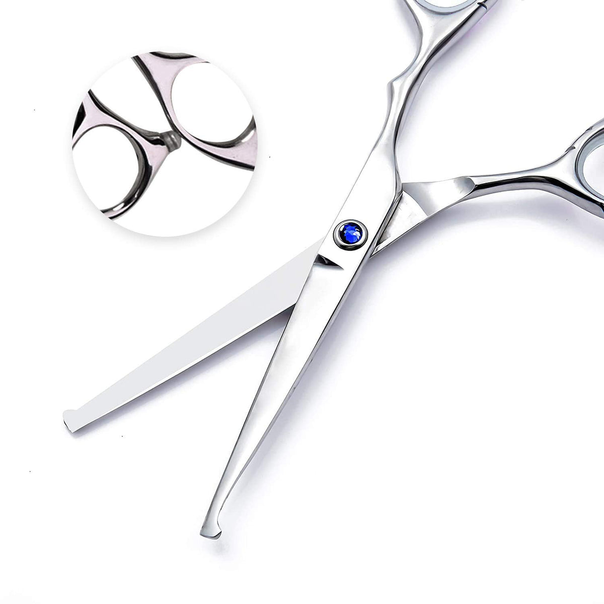 Lplpgg Japanese stainless steel thinning shears and straight hair cutting scissors close up