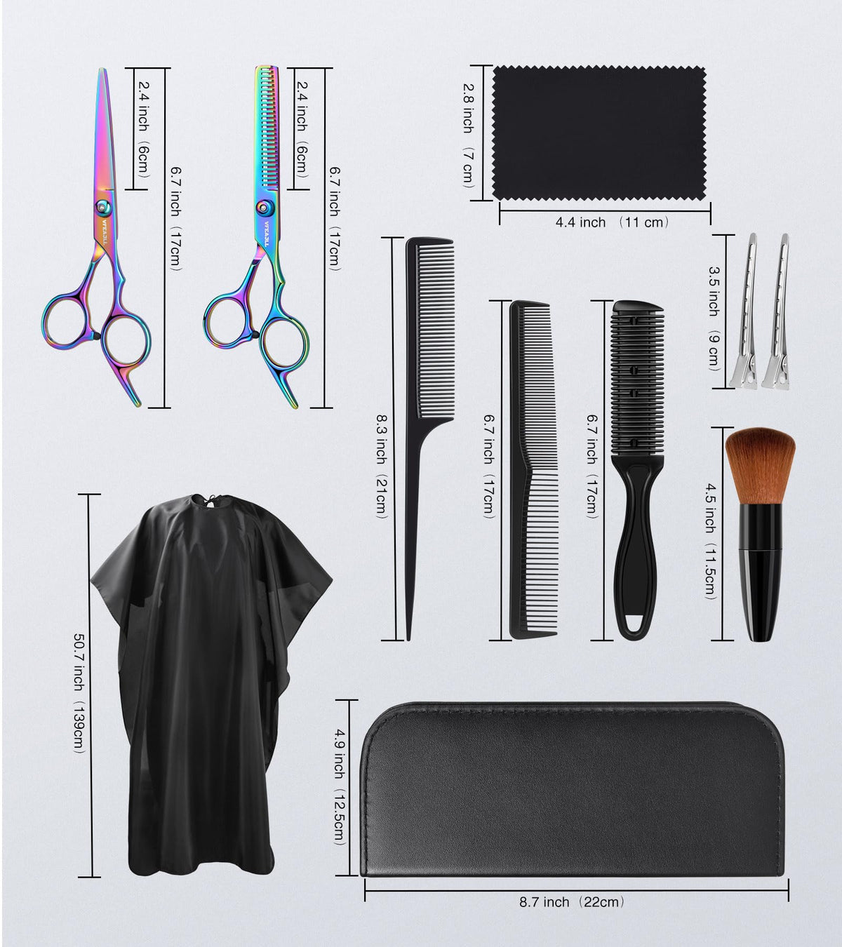 Vfaejll stainless steel hairdressing shears close up showing sharp blades and adjustment tension screw