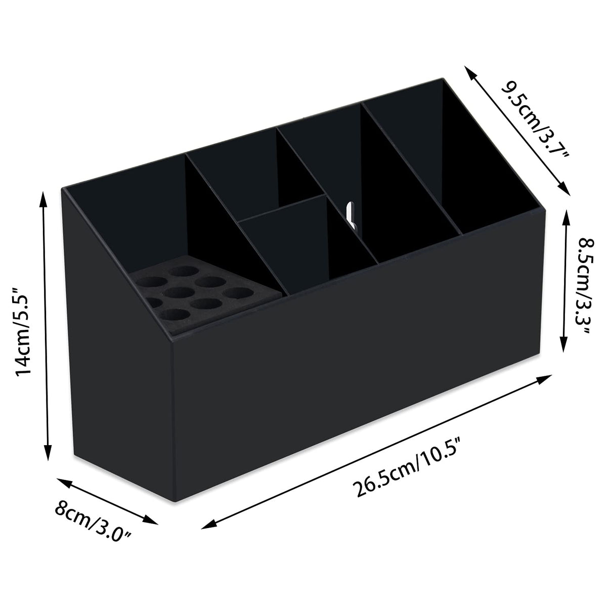 Noverlife hairdressing comb and clip storage stand side angle