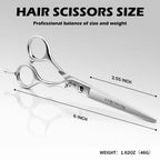 Adjustable tension screw mechanism on the premium hair shears for customized cutting tension