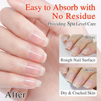 Close up of nails after applying Double Rhythm cuticle oil