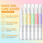Coscelia cuticle revitalizer oil pens displayed in packaging