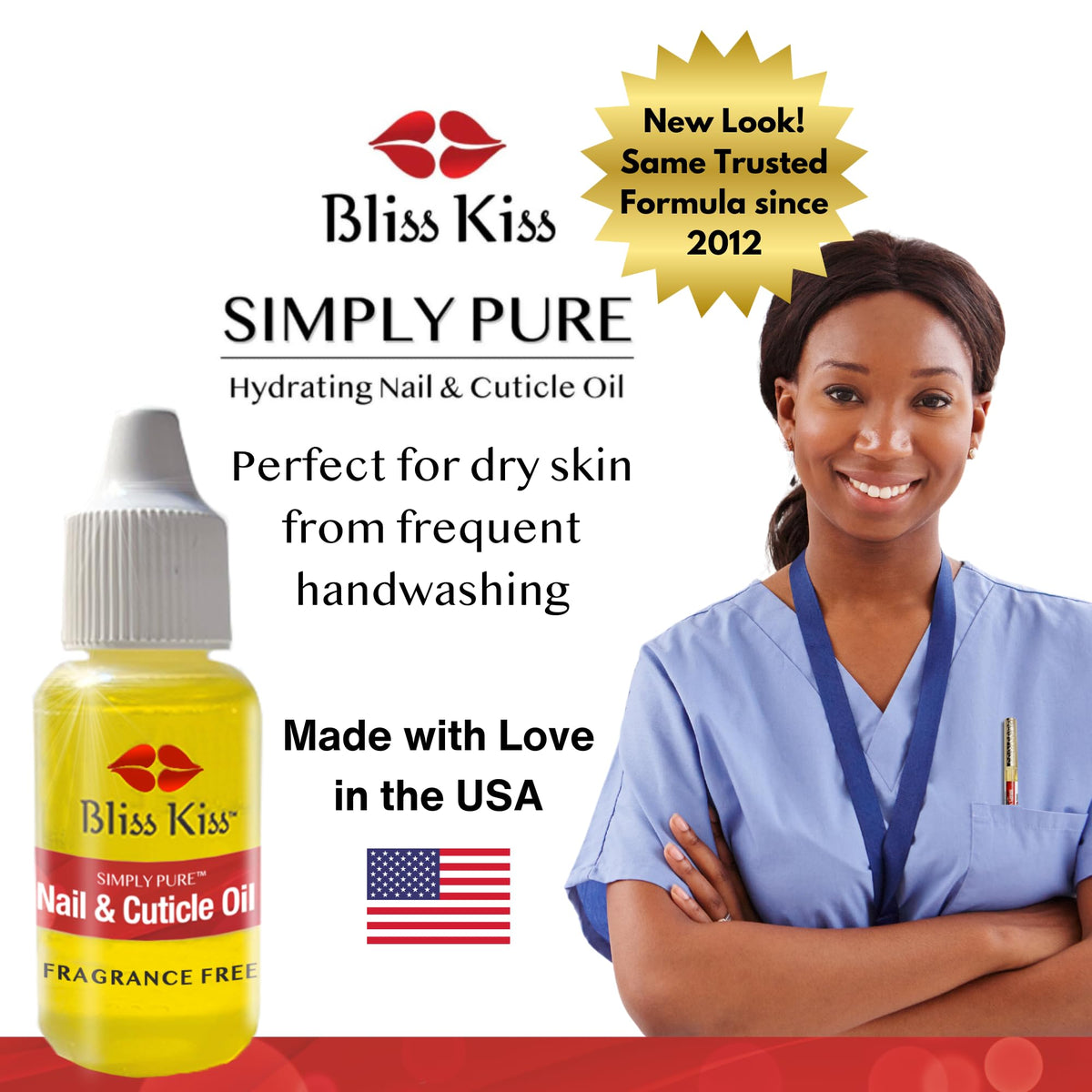 Bliss Kiss Simply Pure 15 milliliter oil bottle packaging