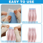 Canipha replacement extension tape bundle highlighting the moisture proof adhesive tabs for human hair styling