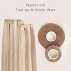 Side angle view of the three yards long WENNALIFE double sided hair adhesive roll