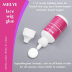 MIILYE undetectable invisible hair bond glue for poly hairpieces and front lace installs