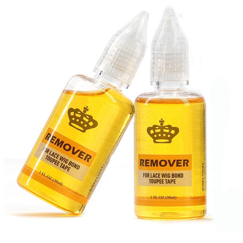 Amyqueen double sided extension tape remover demonstrating clean residue free hair peeling
