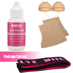 MIILYE white liquid lace front hairpiece bonding adhesive turning clear on skin surface