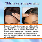 Detail of transparent double sided wig tape backing