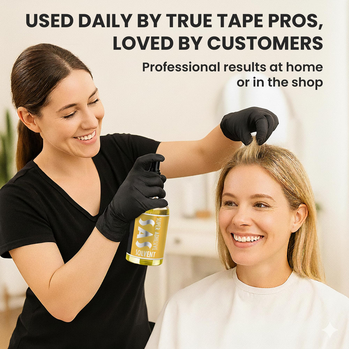 Supertape lace front wig glue remover spray pump nozzle detail view