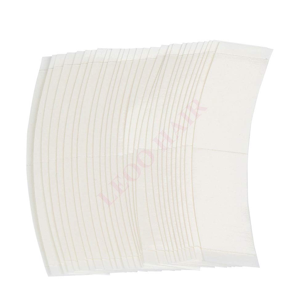Hypallergenic low shine clear adhesive strips for lace base wigs