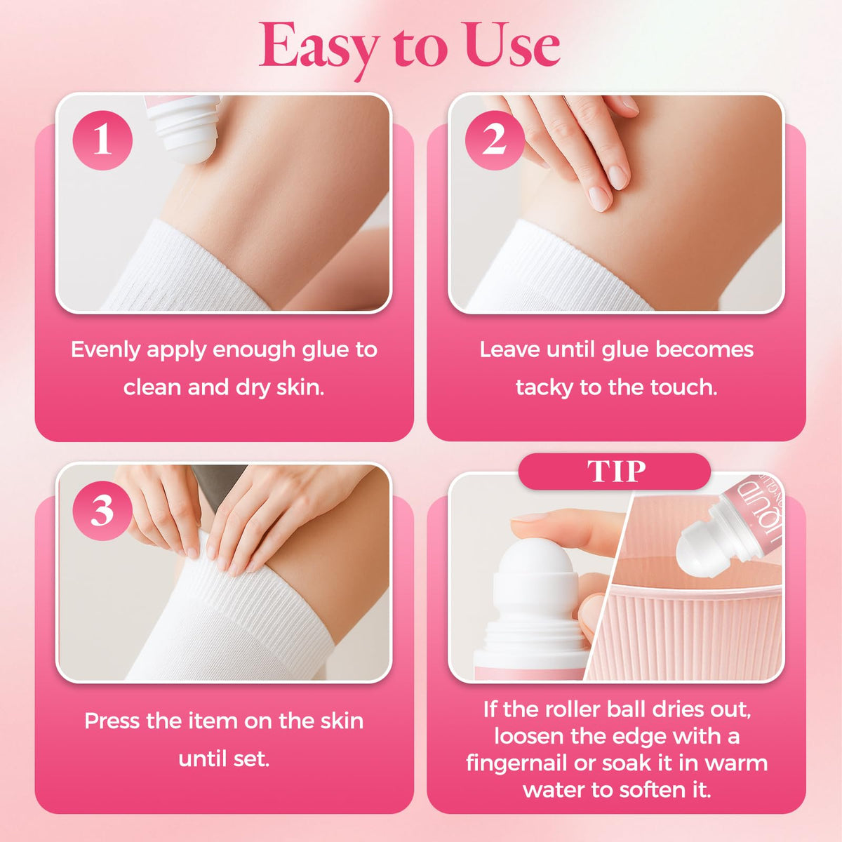 Sweat resistant body glue for costumes and accessories