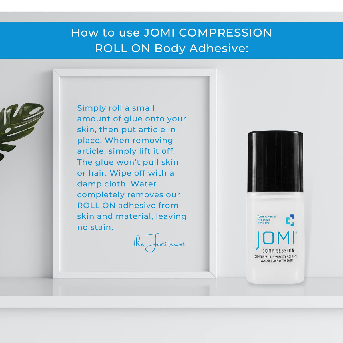 Hypoallergenic butt glue roller by Jomi Compression for dancers and athletes closeup view