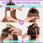 Big Kizzy professional salon grade long lasting adhesive tabs for thick hair types