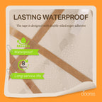 DOORES transparent hair extension replacement tape roll demonstrating the easy to cut design.