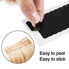 Blulu hair extension replacement strips sheet layout showing twelve individual pieces