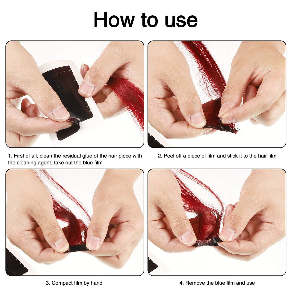Blulu professional beauty tool hairpiece supplies packaging showing thirty sheets bundle