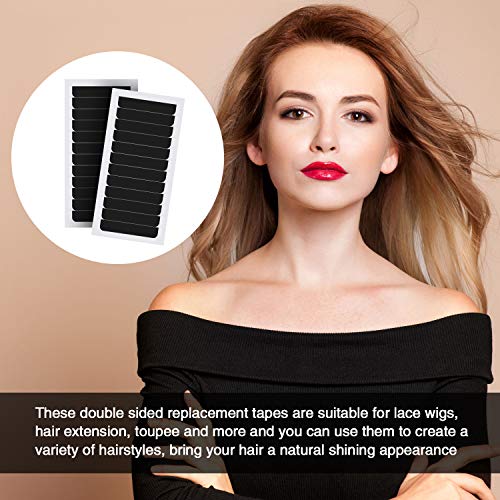 Blulu seamless hair extension replacement system showing application on dark hair roots