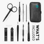 Hantekas professional grooming kit tools spread out