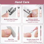 Professional pedicure kit tools arrangement
