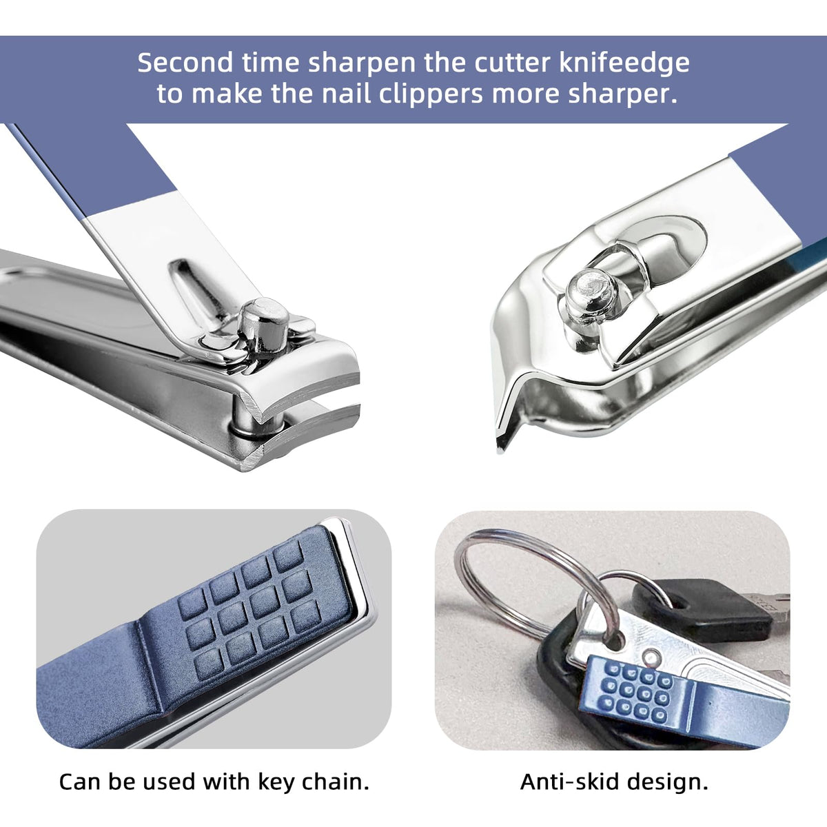 Blue portable manicure set for travel