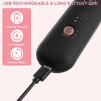The complete manicure pedicure kit displaying the rechargeable file alongside one hundred pieces sanding bands.