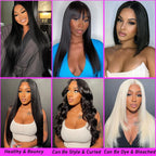 Sleek straight human hair bundles for professional styling
