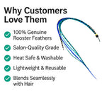 Salon quality blue and aqua hair extension pack